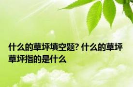 什么的草坪填空题? 什么的草坪 草坪指的是什么