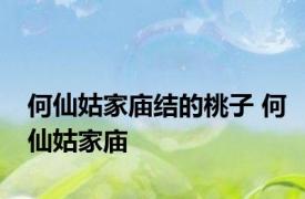 何仙姑家庙结的桃子 何仙姑家庙 