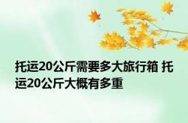 托运20公斤需要多大旅行箱 托运20公斤大概有多重 