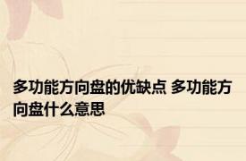 多功能方向盘的优缺点 多功能方向盘什么意思