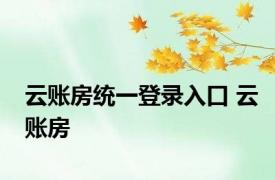 云账房统一登录入口 云账房 
