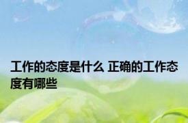 工作的态度是什么 正确的工作态度有哪些