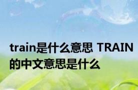 train是什么意思 TRAIN的中文意思是什么