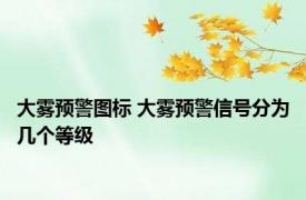 大雾预警图标 大雾预警信号分为几个等级