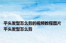 平头发型怎么剪的视频教程图片 平头发型怎么剪
