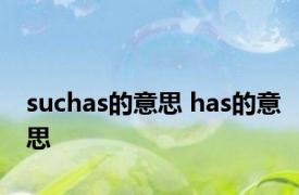 suchas的意思 has的意思 