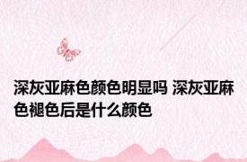 深灰亚麻色颜色明显吗 深灰亚麻色褪色后是什么颜色