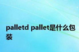 palletd pallet是什么包装