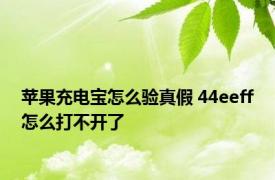 苹果充电宝怎么验真假 44eeff怎么打不开了 
