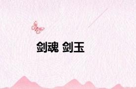 剑魂 剑玉 