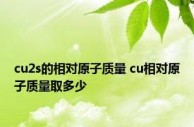 cu2s的相对原子质量 cu相对原子质量取多少