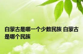 白蒙古是哪一个少数民族 白蒙古是哪个民族