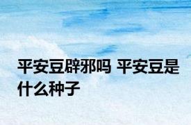 平安豆辟邪吗 平安豆是什么种子 