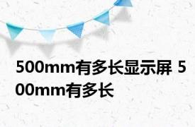 500mm有多长显示屏 500mm有多长