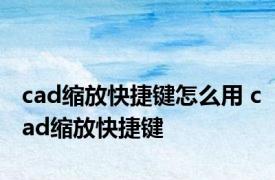 cad缩放快捷键怎么用 cad缩放快捷键 