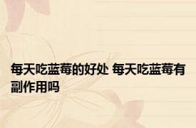 每天吃蓝莓的好处 每天吃蓝莓有副作用吗
