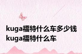 kuga福特什么车多少钱 kuga福特什么车