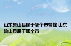 山东鲁山县属于哪个市管辖 山东鲁山县属于哪个市