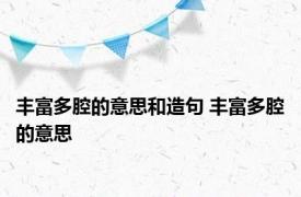 丰富多腔的意思和造句 丰富多腔的意思