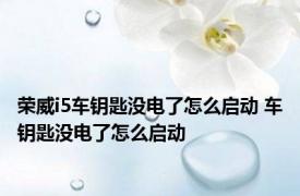 荣威i5车钥匙没电了怎么启动 车钥匙没电了怎么启动 