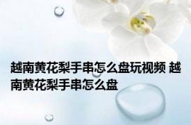 越南黄花梨手串怎么盘玩视频 越南黄花梨手串怎么盘