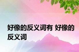 好像的反义词有 好像的反义词