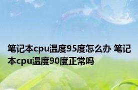 笔记本cpu温度95度怎么办 笔记本cpu温度90度正常吗
