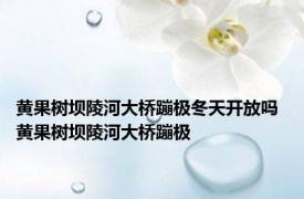 黄果树坝陵河大桥蹦极冬天开放吗 黄果树坝陵河大桥蹦极 