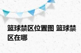 篮球禁区位置图 篮球禁区在哪