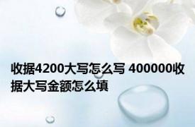 收据4200大写怎么写 400000收据大写金额怎么填