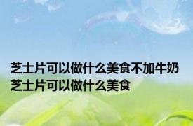芝士片可以做什么美食不加牛奶 芝士片可以做什么美食