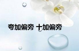 夸加偏旁 十加偏旁 