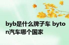 byb是什么牌子车 byton汽车哪个国家