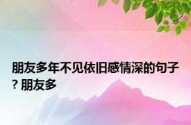 朋友多年不见依旧感情深的句子? 朋友多 
