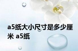 a5纸大小尺寸是多少厘米 a5纸 