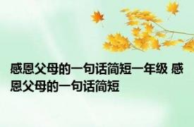 感恩父母的一句话简短一年级 感恩父母的一句话简短