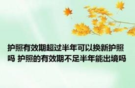 护照有效期超过半年可以换新护照吗 护照的有效期不足半年能出境吗