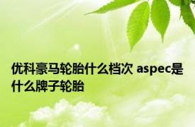 优科豪马轮胎什么档次 aspec是什么牌子轮胎
