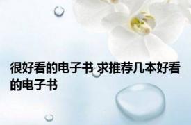 很好看的电子书 求推荐几本好看的电子书