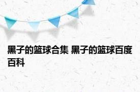 黑子的篮球合集 黑子的篮球百度百科 