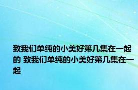 致我们单纯的小美好第几集在一起的 致我们单纯的小美好第几集在一起