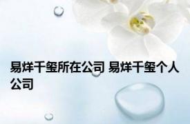 易烊千玺所在公司 易烊千玺个人公司 