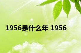 1956是什么年 1956 
