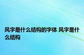 风字是什么结构的字体 风字是什么结构