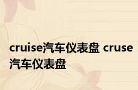 cruise汽车仪表盘 cruse汽车仪表盘 