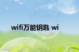 wifi万能钥匙 wi 