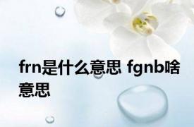 frn是什么意思 fgnb啥意思
