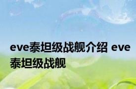 eve泰坦级战舰介绍 eve泰坦级战舰 