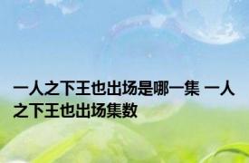 一人之下王也出场是哪一集 一人之下王也出场集数 