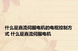 什么是直流伺服电机的电枢控制方式 什么是直流伺服电机